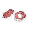 Dyed Natural Druzy Agate links G-R012-05S-03-2