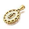 Golden 304 Stainless Steel Pendants STAS-K300-02G-D-2