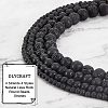 Olycraft 4 Strands 4 Styles Natural Lava Rock Round Beads Strands G-OC0003-35-4