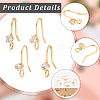 32Pcs 4 Styles Brass Pave Clear Cubic Zirconia Earring Hooks KK-BBC0025-69-6