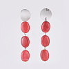Acrylic Imitation Gemstone Dangle Earrings EJEW-JE03598-01-2
