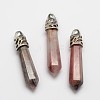Bullet Fashion Natural & Synthetic Mixed Stone Pointed Pendants G-F290-01-2