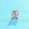 Anti-Tarnish Rhodium Plated 925 Sterling Silver Pave Crystal Moissanite Rhinestone Oval Pendant STER-U003-07P-5