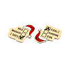Christmas Series Printed Opaque Acrylic Pendants OACR-Q080-01B-2