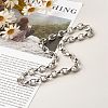 304 Stainless Steel Rolo Chain Necklace for Men Women NJEW-JN03651-2