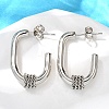 201 Stainless Steel Stud Earrings EJEW-Q026-10P-1