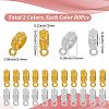 160Pcs 2 Colors Alloy Tube Bails FIND-SP0004-48-2