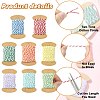 8 Rolls 8 Colors 10M Two Tone Cotton Cords OCOR-CJ0004-14-3