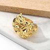 Brass Cuff Rings for Women RJEW-U041-04G-3