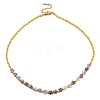 Natural Amethyst Beaded Necklaces NJEW-P311-04D-G-1