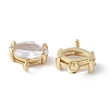 Brass Pave Cubic Zirconia Connector Charms KK-F892-53G-12-2
