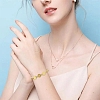 1Pc Adjustable Flower Vacuum Plating 304 Stainless Steel Bangles for Women BJEW-YW0001-16-6