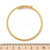 PVD Vacuum Plating 304 Stainless Steel Open Cuff Bangle with Oval Beaded BJEW-C031-01G-4