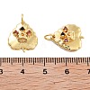 Rack Plating Brass Micro Pave Cubic Zirconia Pendants KK-Z071-60G-3