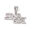 Non-Tarnish 304 Stainless Steel Charms STAS-G284-06P-1