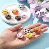 10Pcs 5 Colors Sport Theme Opaque Acrylic Resin Beads MACR-FS0002-05-10