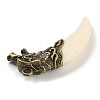 Tibetan Style Alloy Resin Wolf Tooth Pendants FIND-A042-04AB-2