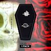 Halloween Theme Coffin Shaped Velvet Finger Ring Boxes VBOX-WH0015-01A-2