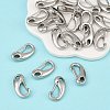 Tarnish Resistant Polished 304 Stainless Steel Keychain Clasp Findings STAS-R072-59A-3