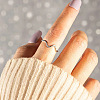 Wave Shaped Brass Micro Pave Clear Cubic Zirconia Finger Rings FS-WG385C2-05-3