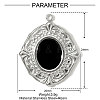 304 Stainless Steel Acrylic Pendants STAS-OY001-41P-2