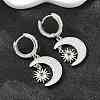 Brass Micro Pave Cubic Zirconia Hoop Dangle Earrings KK-CBA8324-05A-P-2