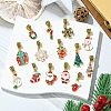 14Pcs Christmas Theme Alloy Enamel Pendants PALLOY-YW00033-4