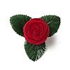 Flocking Plastic Rose Finger Ring Boxes CON-C015-01A-2