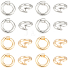 20Pcs 2 Colors Brass Locking Jump Rings KK-BBC0023-07B-1