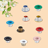 200 Sets 10 Colors Iron Grommet Eyelet Findings SCRA-GF0001-10B-06-6