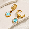 Fashionable Stainless Steel Flat Round Hoop Earrings ER7746-3