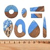 Walnut Wood & Opaque Resin Pendants WD-CBA583A-12-3