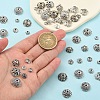 120Pcs 12 Styles Tibetan Style Alloy Bead Caps TIBE-YW0001-61-5