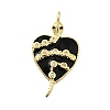 Brass Micro Pave Cubic Zirconia Pendants KK-S523-15G-2