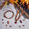 AHADERMAKER 240Pcs 6 Style Retro Wooden Beads WOOD-GA0001-44-5