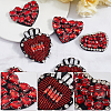 Gorgecraft 6Pcs 3 Style Heart Shape Alloy Rhinestone Embroidery Thread Sew Cloth DIY-GF0009-55-6