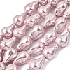 Electroplate Opaque Glass Imitation Pearl Beads Strands EGLA-K063-01E-1