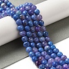 Dyed & Heated Natural Fire Crackle Agate Beads Strands G-P539-B01-03-2