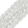 Opaque Solid Color Electroplate Glass Beads Strands EGLA-N013-P10mm-B02-1