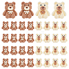 60Pcs 2 Colors Bear Opaque Resin Cabochons CRES-UN0001-05-1