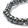 Synthetic Non-magnetic Hematite Beaded Stretch Bracelets BJEW-A117-B-22-3