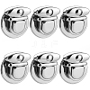 6Pcs Flat Round Alloy Bag Tuck Lock Clasps FIND-CP0003-23P-1
