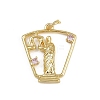 Brass Micro Pave Cubic Zirconia Pendants KK-D409-43G-C-1