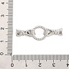  Brass Micro Pave Clear Cubic Zirconia Fold Over Clasps KK-C076-01P-3