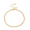 Brass Link Chain Bracelet for Women BJEW-A065-08G-4