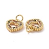 Brass Micro Pave Colorful Cubic Zirconia Charms ZIRC-F134-10G-3