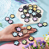 50Pcs 5 Colors Sakura Opaque Resin Cabochons CRES-TA0001-74-7