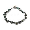 Chip Natural African Turquoise(Jasper) Beaded Anklets AJEW-PH01371-04-1