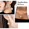 24Pcs 6 Style ABS Plastic Imitation Pearl Wire Wrapped Pendants KK-SW0001-07-9