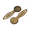 20mm Tray Bookmark Cabochon Settings PALLOY-S033-40AB-NR-4